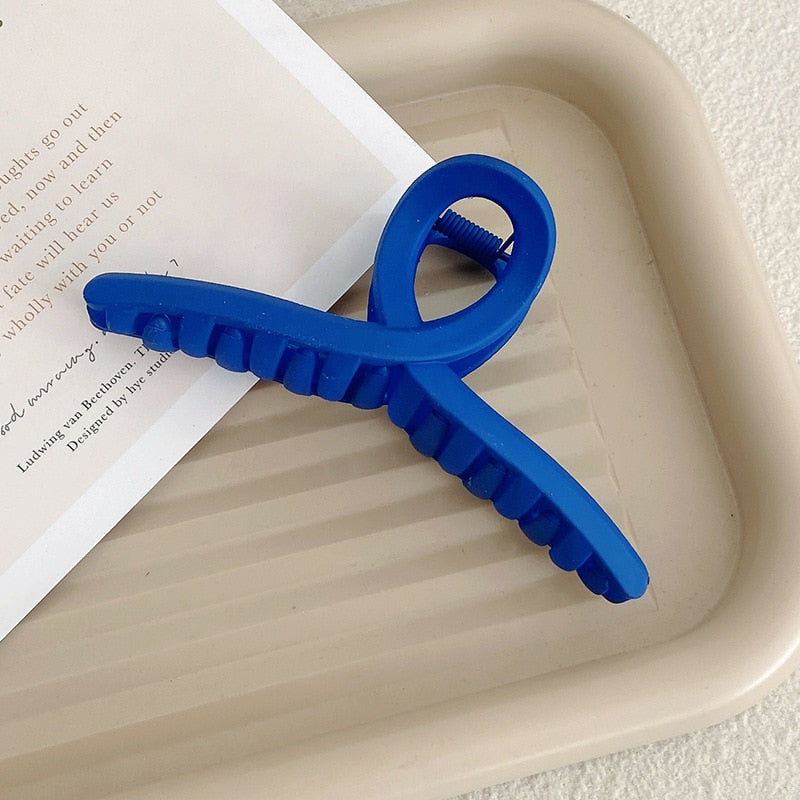 Blue Series Grab Clip Hair Accessories Ladies Back Head Hair Clip Ponytail Hair Claw Shark Clip Large Claw Clip Headdress