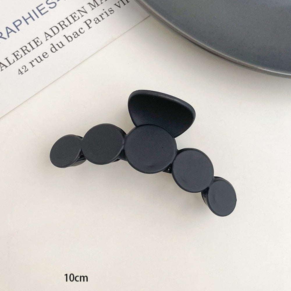 1PC Black Large Hair Claws Elegant Acrylic Hair Clip Hairpins Barrette Crab Claw Clips Headwear For Women Girls Hair Accessories